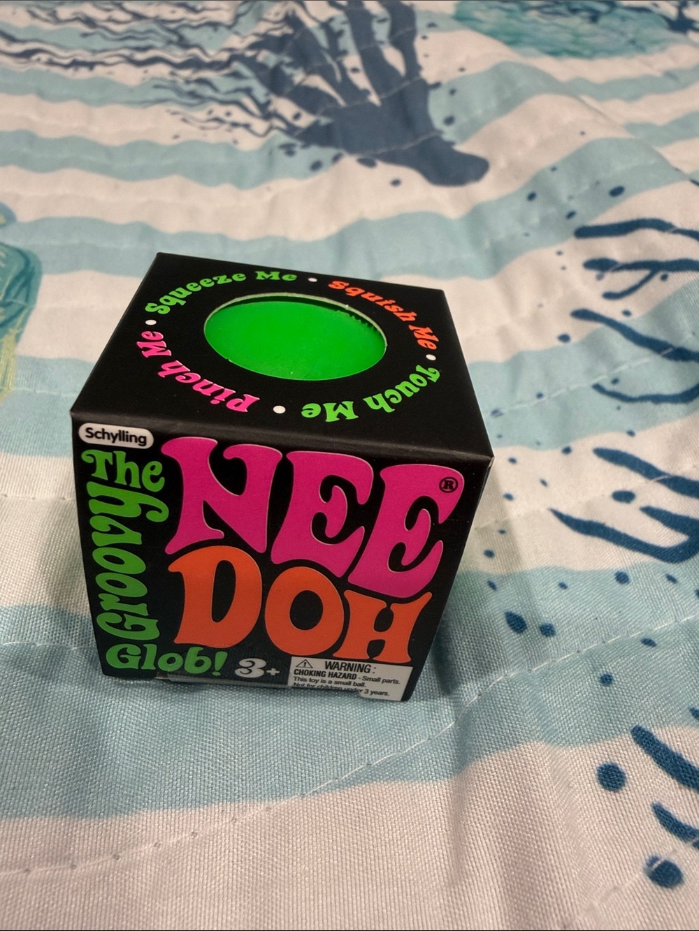 NeeDoh Groovy Glob Neon Green Squeeze Toy by